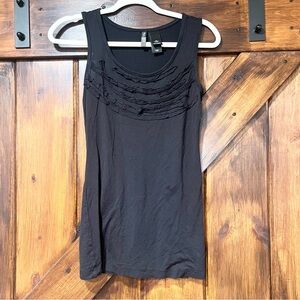 Bisou Bisou ruffle front tank top